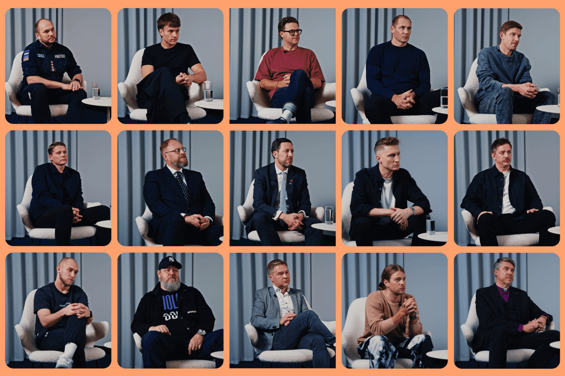 15 Estonian men take a stand in a domestic abuse prevention campaign